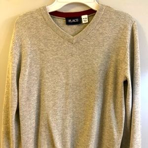 COPY - V neck sweater gray for boys